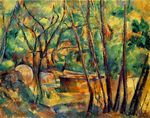 Millstone and cistern under trees 1894